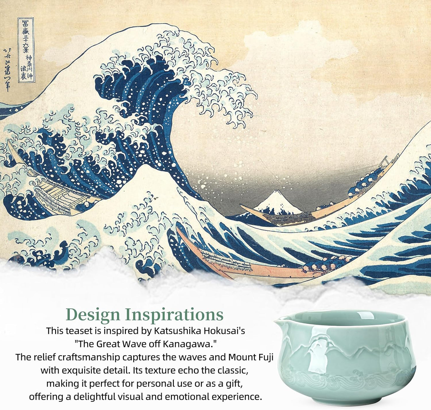 TEANAGOO Matcha Whisk Set 7pcs+2Cups(7.2oz),Ceramic Matcha Set,Matcha Kit for Ceremony,Matcha Tea Set for Making Breakfast,Matcha Whisk Set and Bowl with Scoop&Sifter,Gift for Matcha Lover