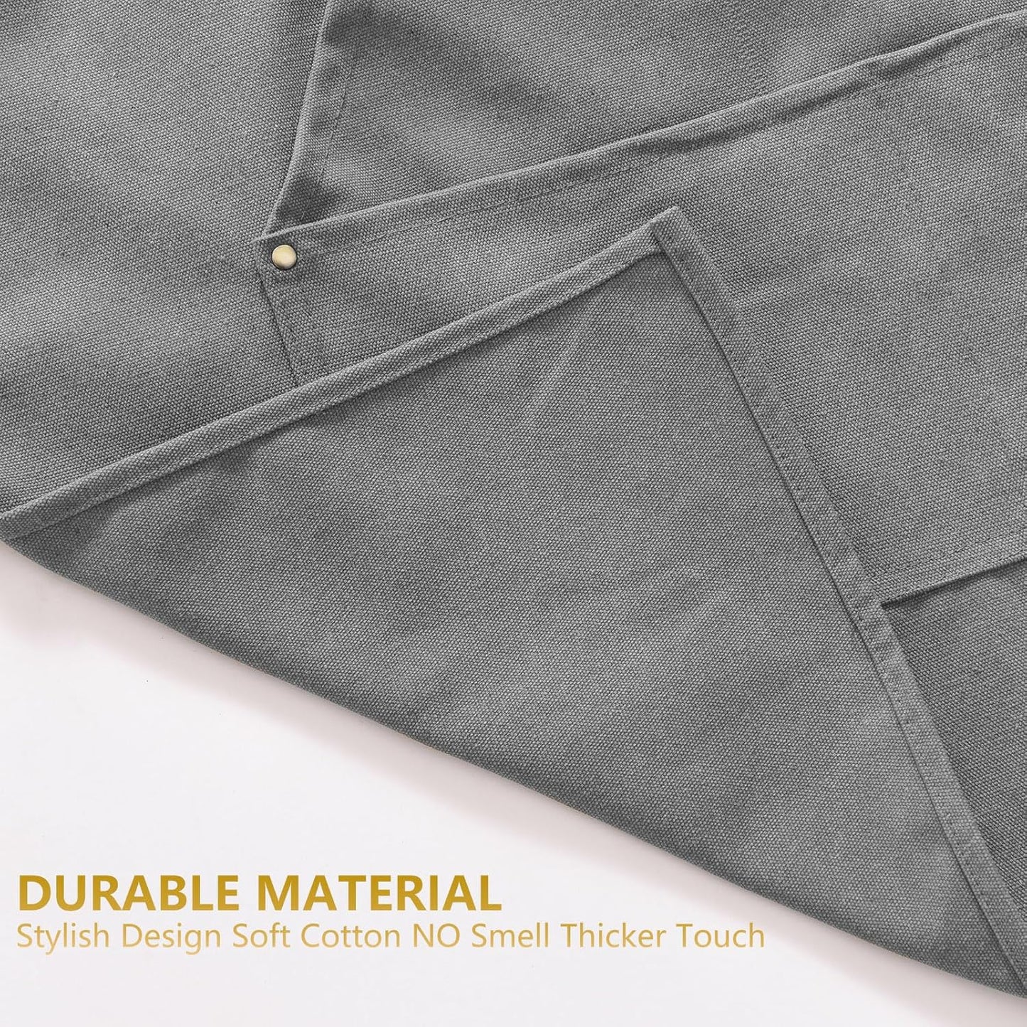 Canvas Aprons for Men Chef Apron, Work Apron with Large Pockets - 16oz Heavy Duty Cross Back, BBQ, Cooking