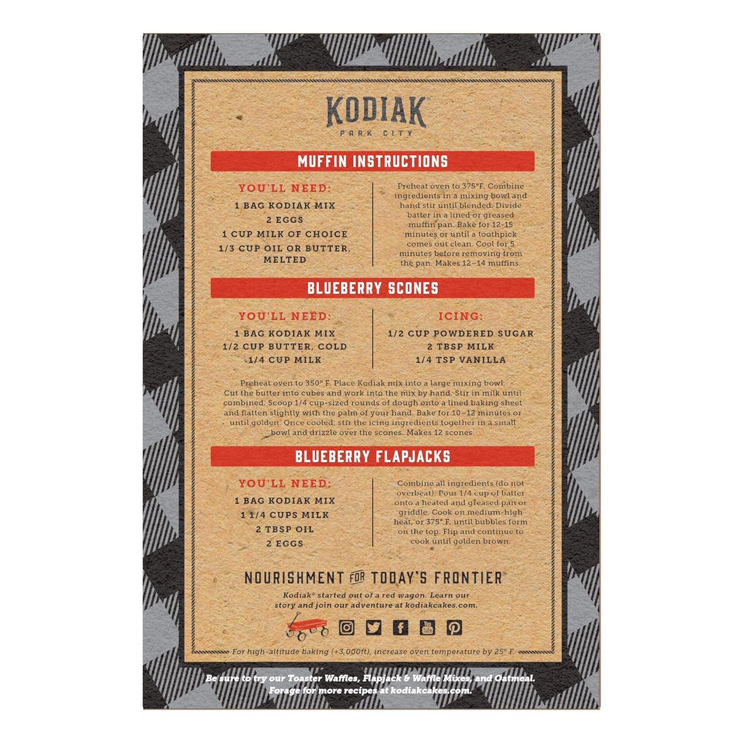 Kodiak Cakes Muffin Mix, Blueberry, 14 Ounce, Pack of 6