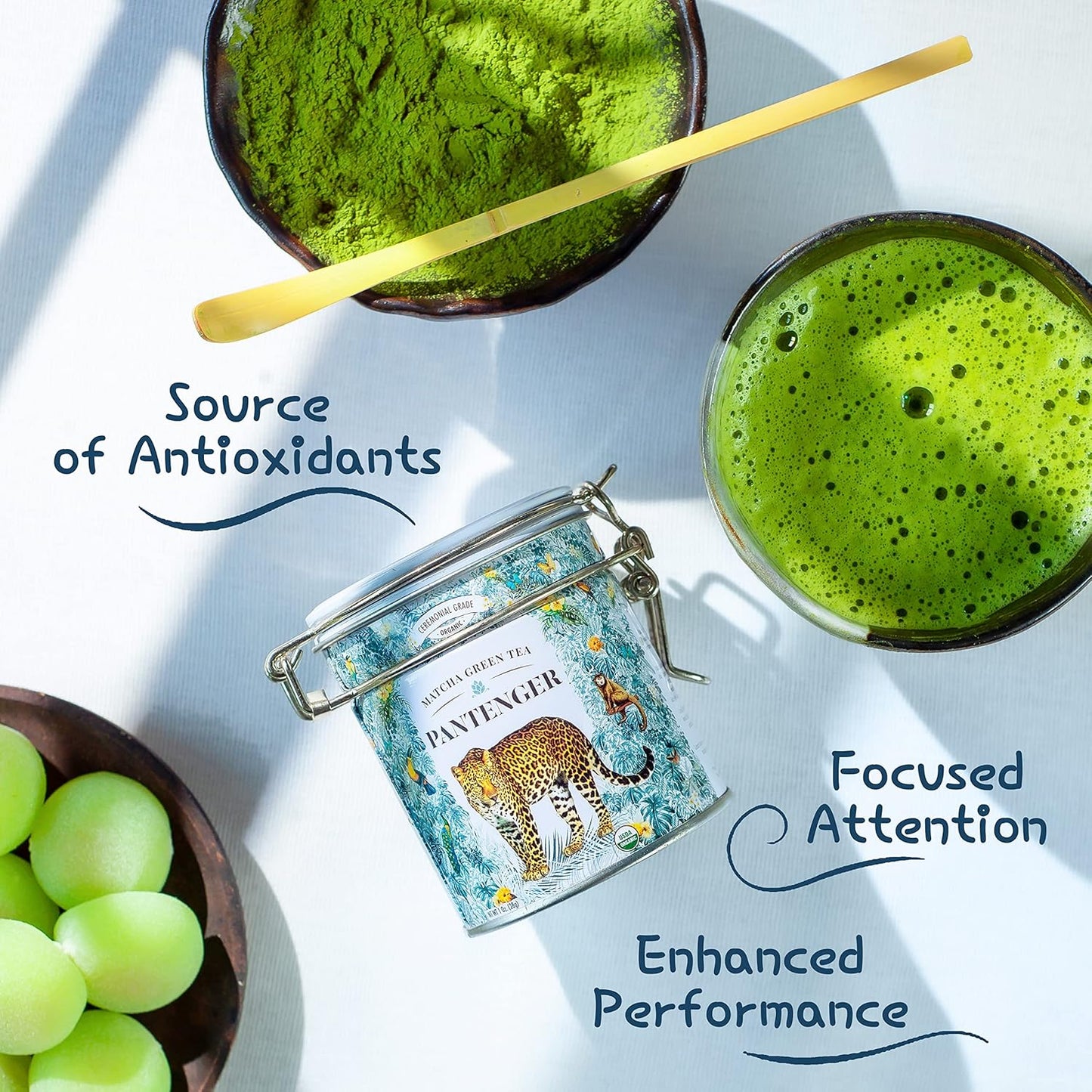 Organic Ceremonial Grade Matcha | Emerald Green, Creamy & Sweet (for a matcha) | Japanese - First Harvest -Hand Picked - Stone Milled | By Pantenger