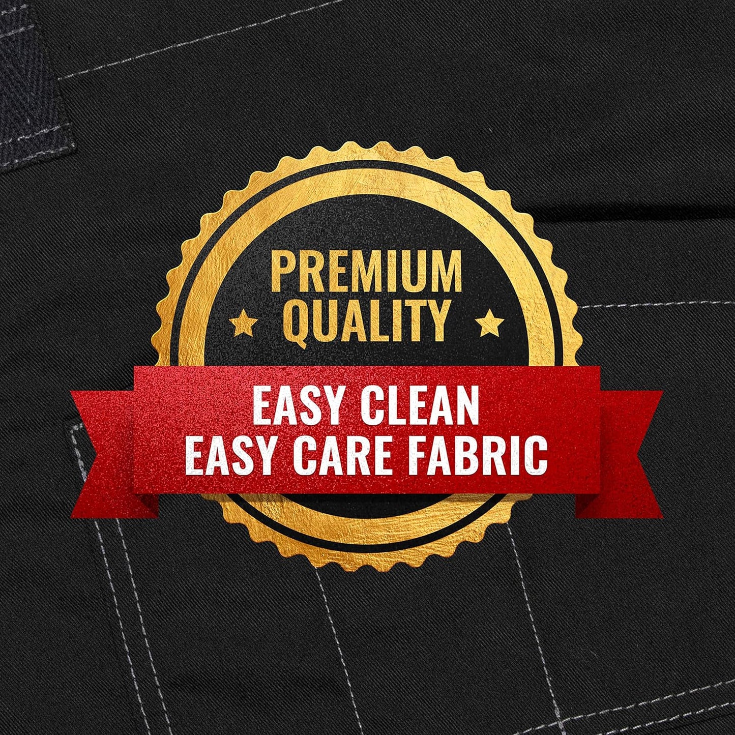 Under NY Sky Chef Apron – Professional Black Twill – Cotton Straps - Smart Pockets - Adjustable for Men and Women – Pro Chef, Cook, Kitchen, Baker, Barista, Bartender, Server Aprons